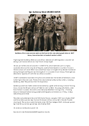 A preview of a PDF biography for West, Guilderoy